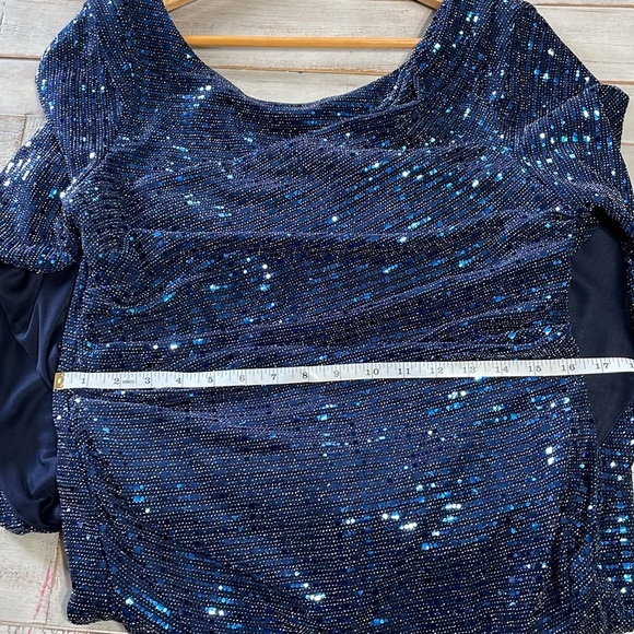 R&M Richards navy sequin dress size 14 - Picture 15 of 16
